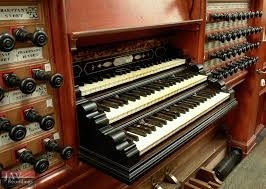 When the keyboards are built into the organ case (photo), we have what's properly termed a 